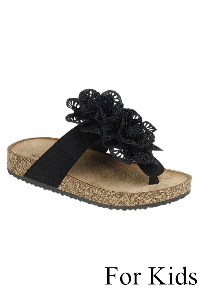 Kids Flip Flop Sandal Shoes FL-BACON-58K: TAUPE / E18