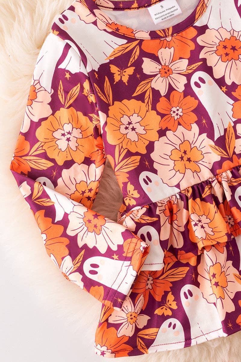 Ghost floral printed ruffle tunic and pants. OFG52305