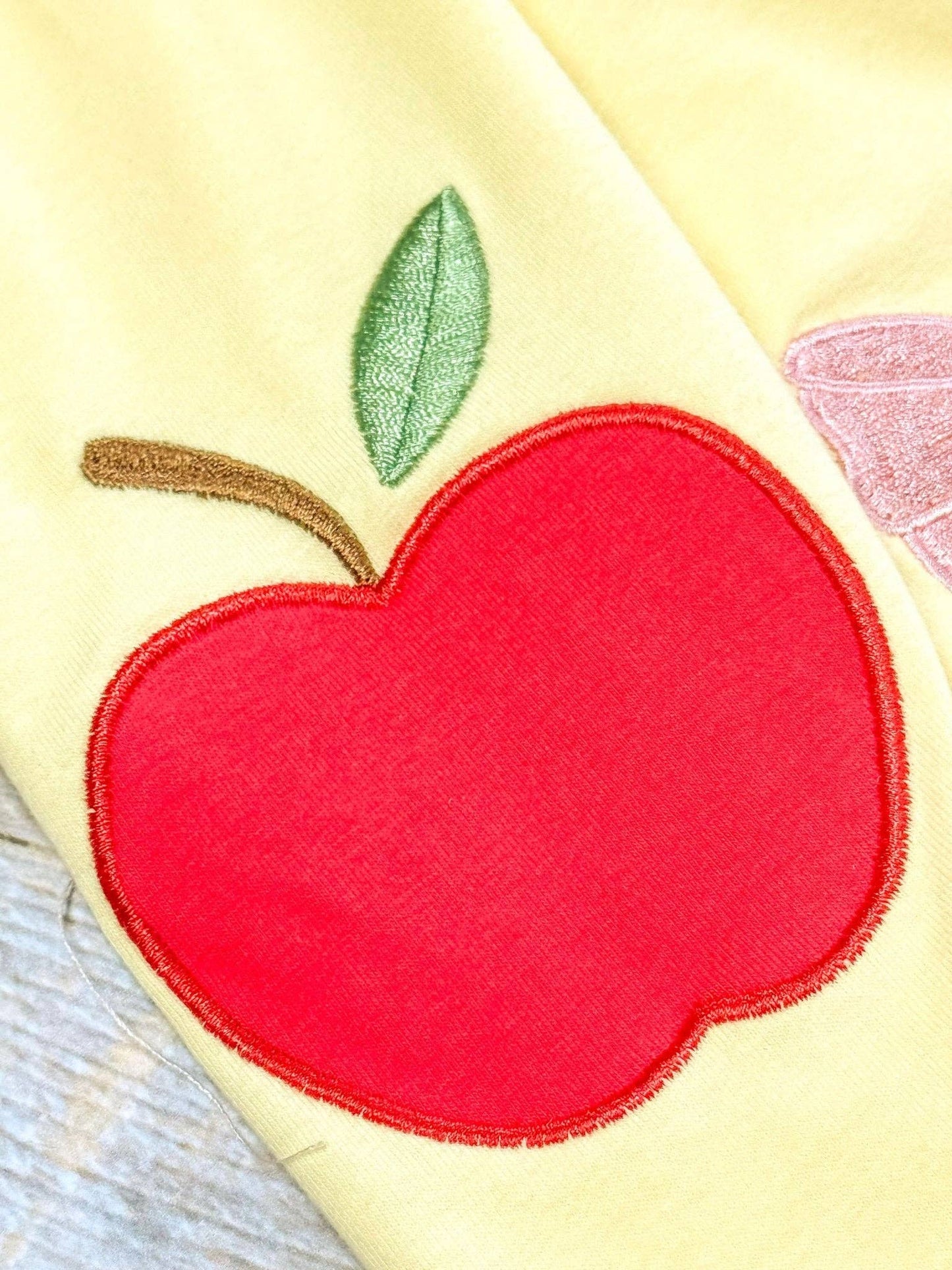 Apples & Bows Yellow Dress: 5T