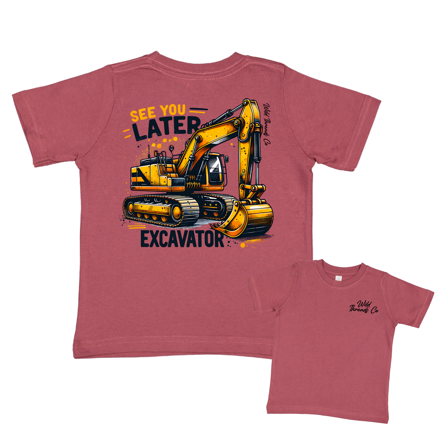 See You Later, Excavator Tee: Rouge / 3T