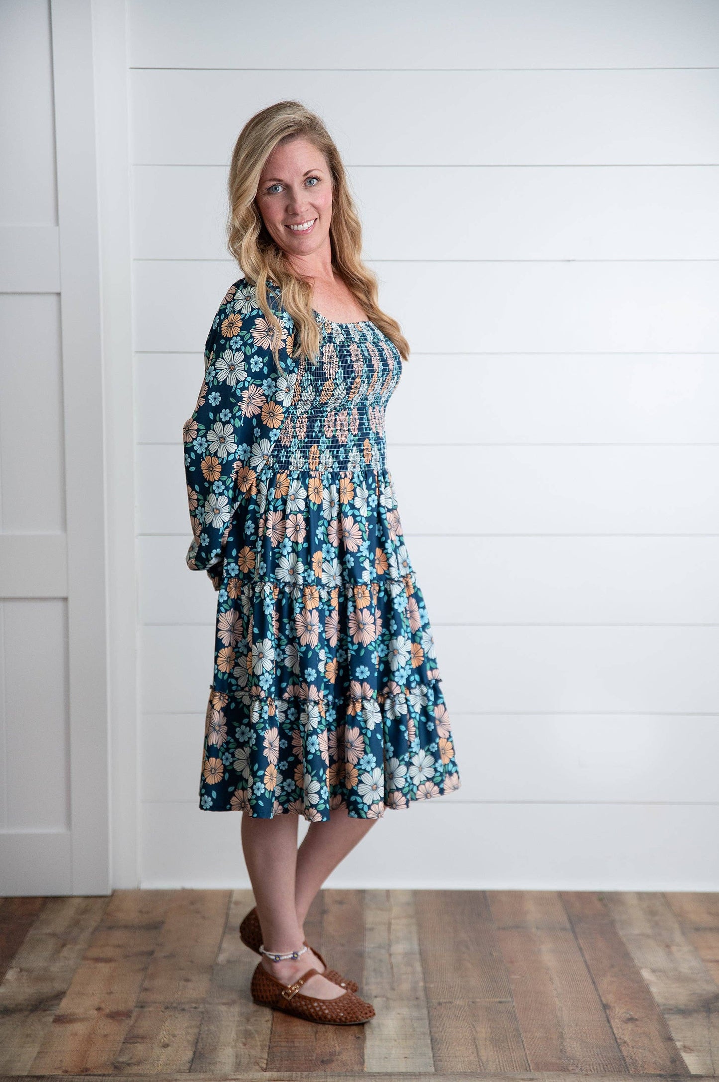 Women's Grace Floral Mommy & Me Matching Tiered Dress: S