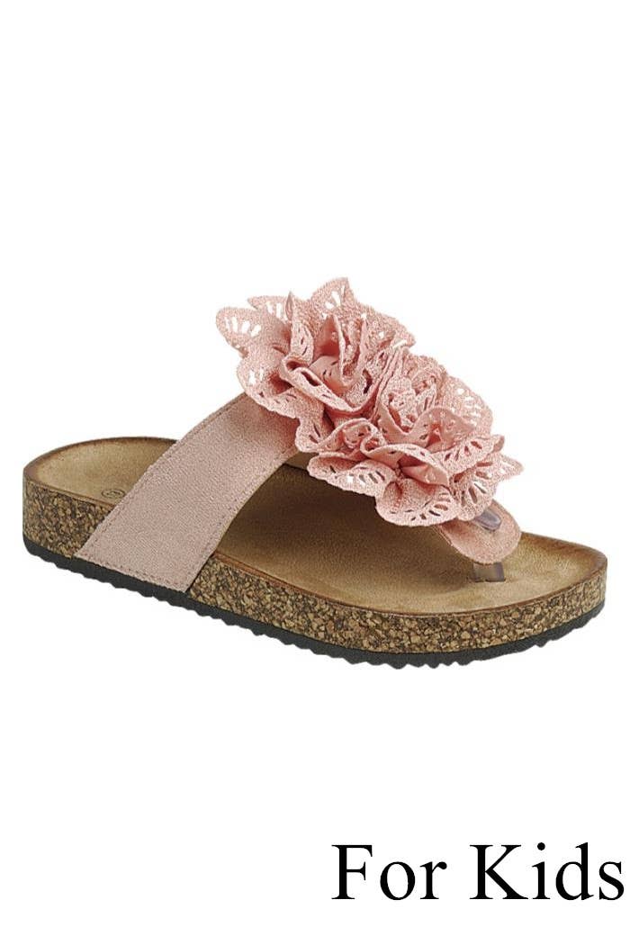 Kids Flip Flop Sandal Shoes FL-BACON-58K: TAUPE / E18