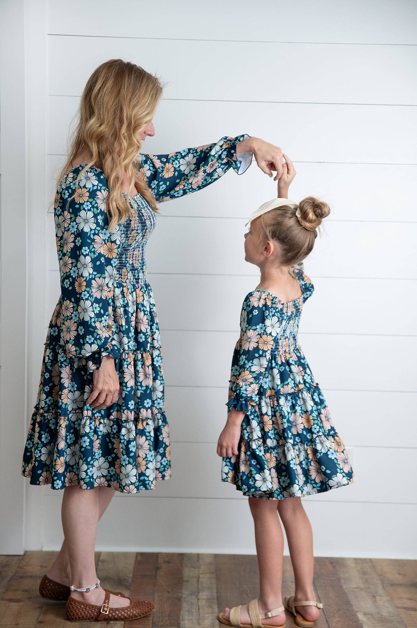 Women's Grace Floral Mommy & Me Matching Tiered Dress: S