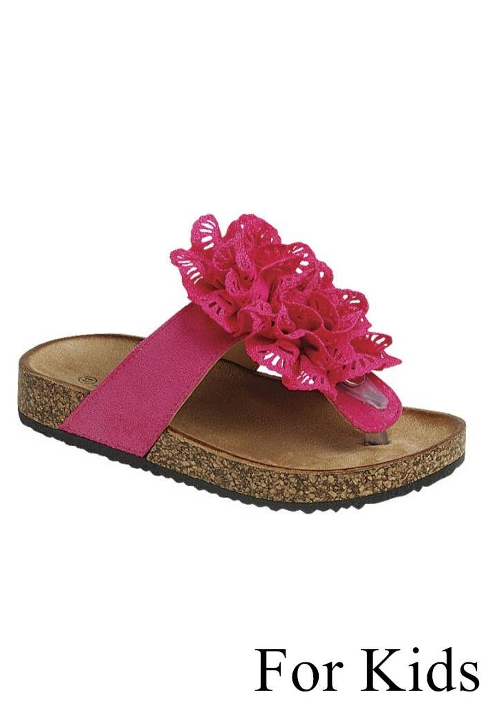 Kids Flip Flop Sandal Shoes FL-BACON-58K: TAUPE / E18