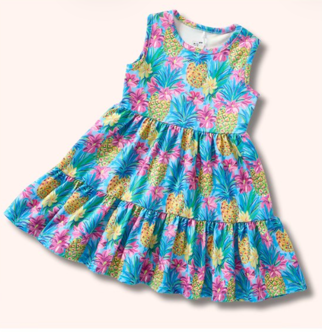 Preppy Pineapple dress-2T