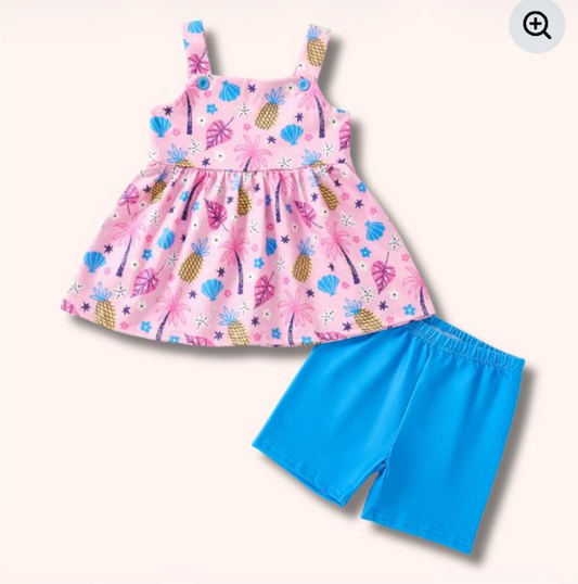 Palm Breeze short set-5T