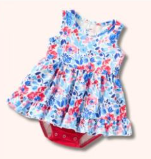 Freedom Fields Girl Romper-6/9m