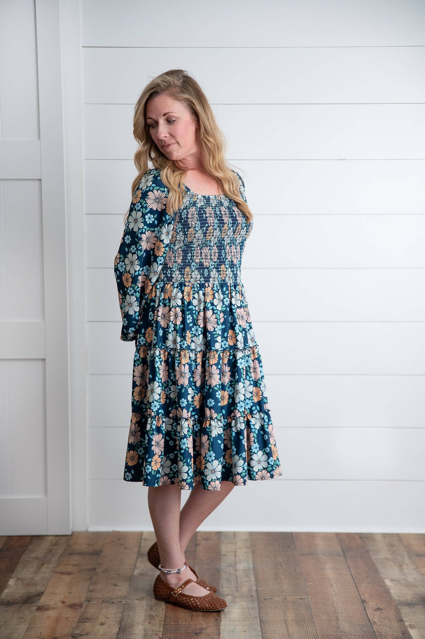 Women's Grace Floral Mommy & Me Matching Tiered Dress: S