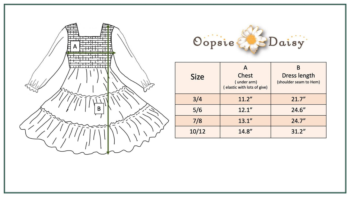 Girls Grace Lavender Flower 3 Tiered Smocked Dress: 5/6