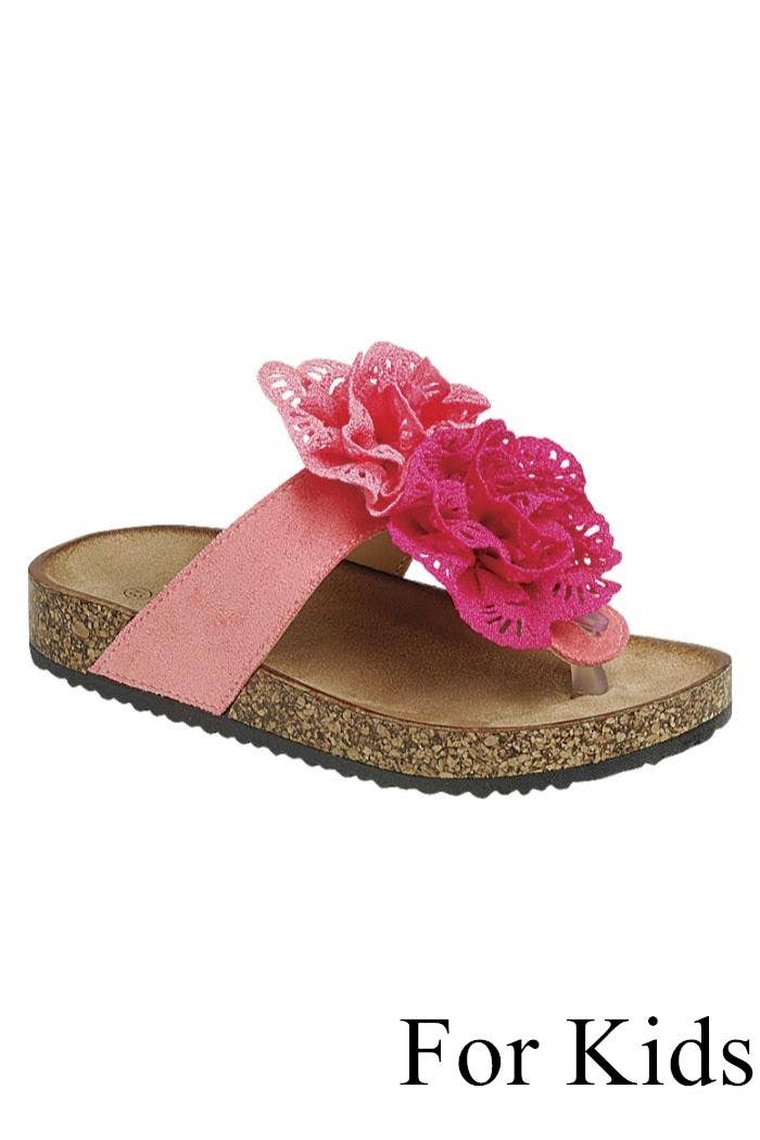 Kids Flip Flop Sandal Shoes FL-BACON-58K: TAUPE / E18