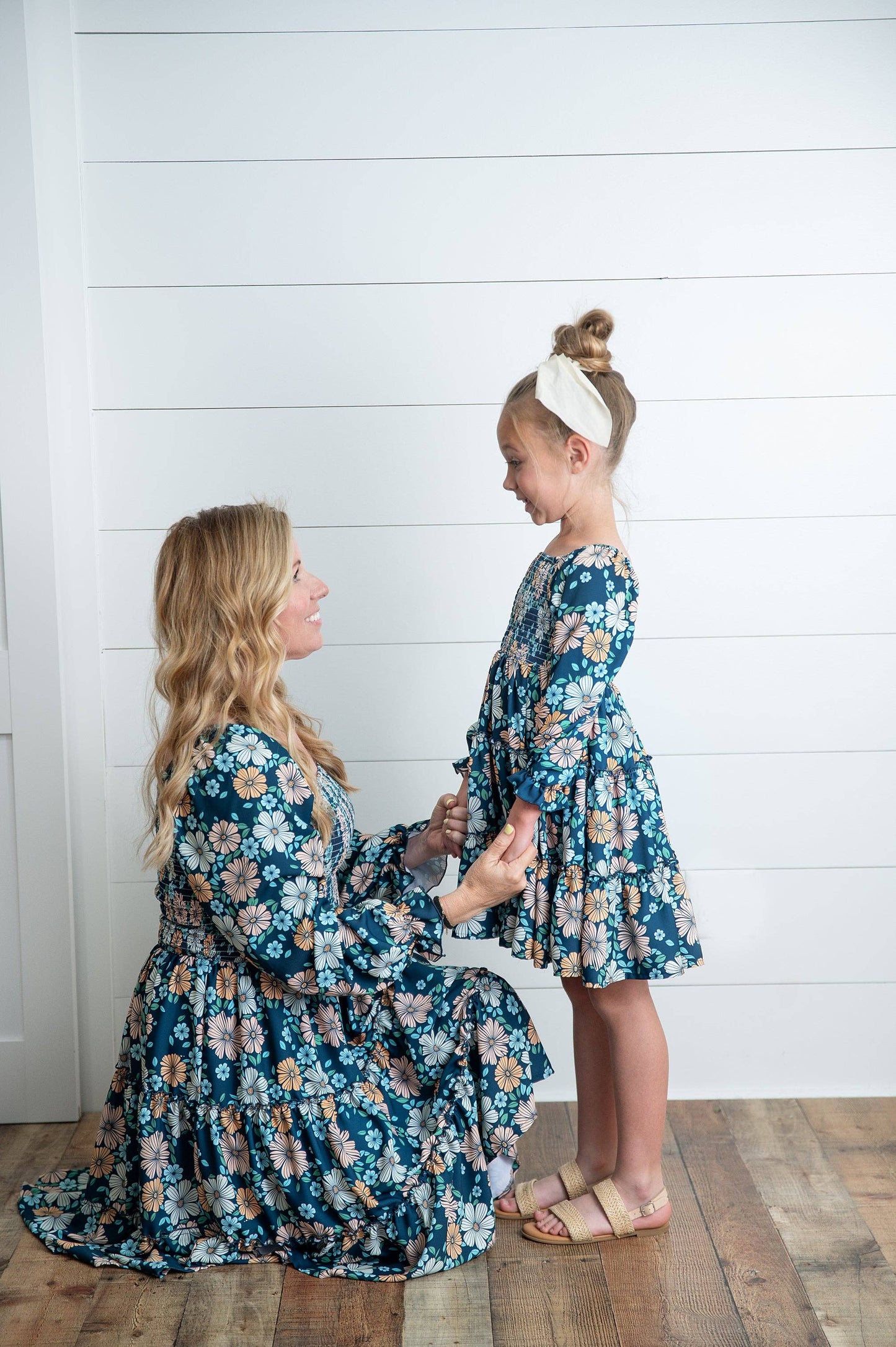Women's Grace Floral Mommy & Me Matching Tiered Dress: S