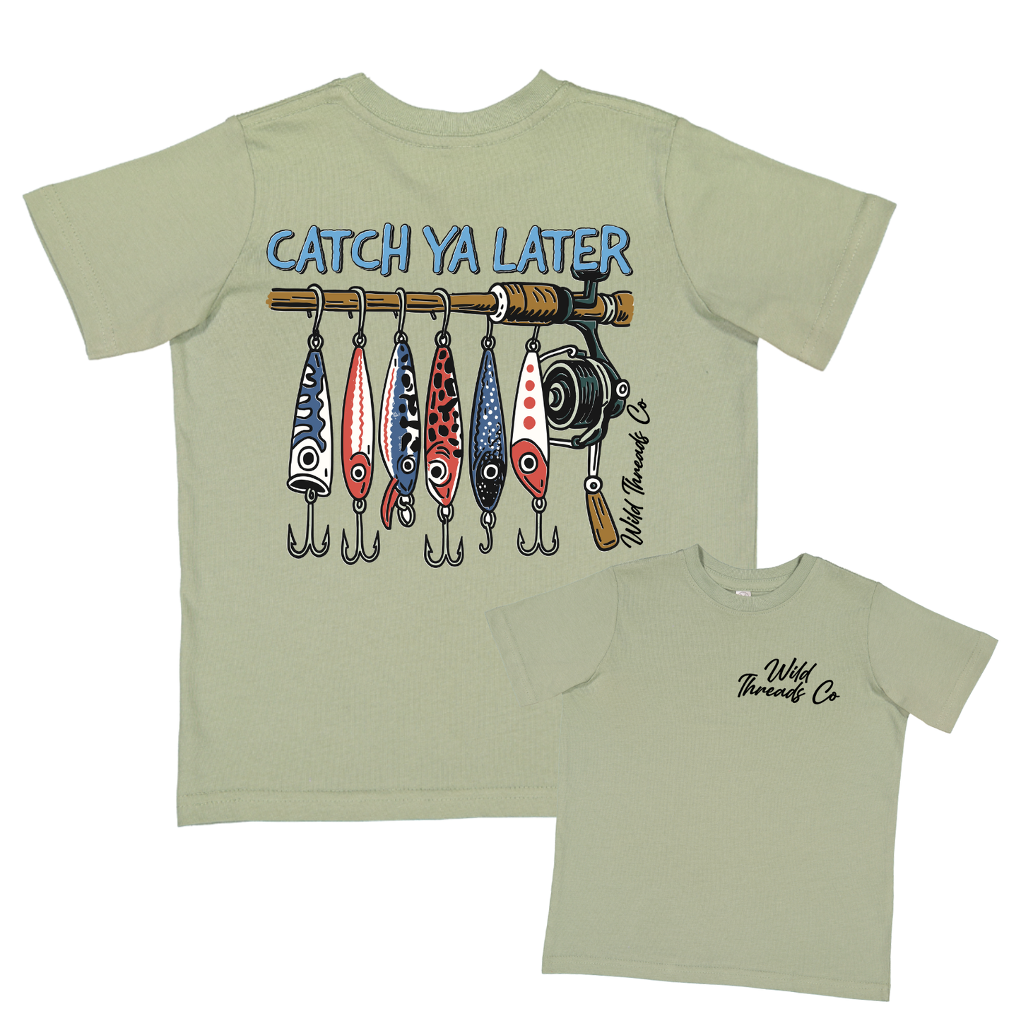 Catch Ya Later Tee: Sage / 5/6